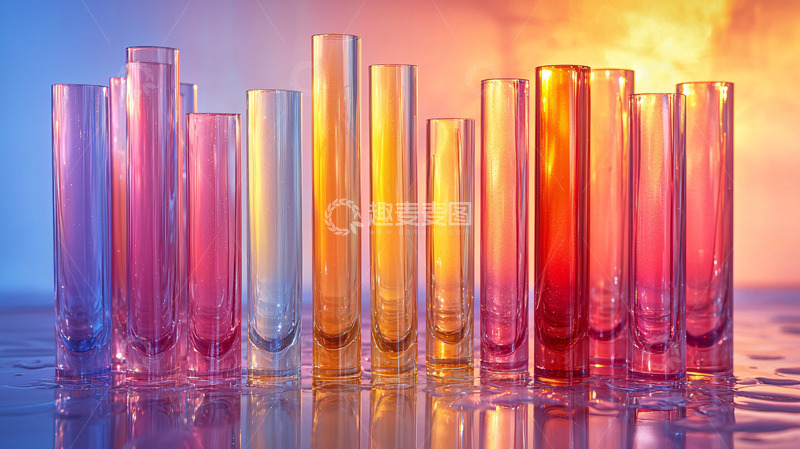 高清大图下载【趣麦麦图】彩色玻璃花瓶