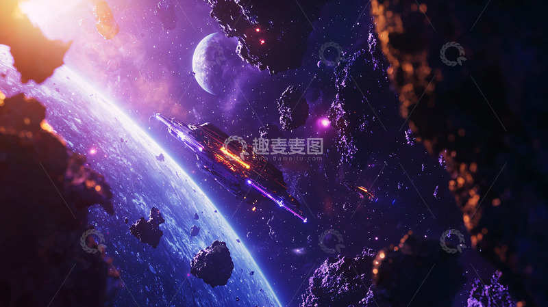 高清大图下载【趣麦麦图】宇宙飞船