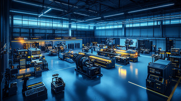 工业风大型机械车间