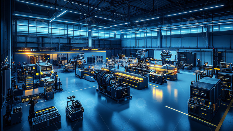 高清大图下载【趣麦麦图】工业风大型机械车间