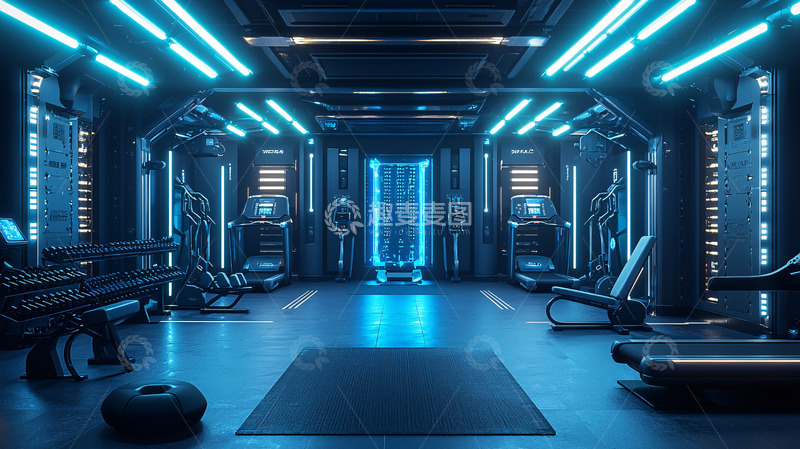 高清大图下载【趣麦麦图】未来科技健身房