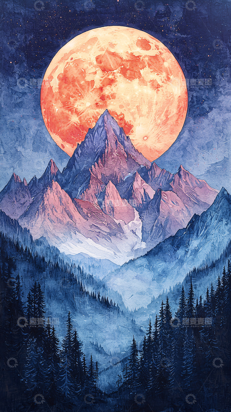 高清大图下载【趣麦麦图】水彩画