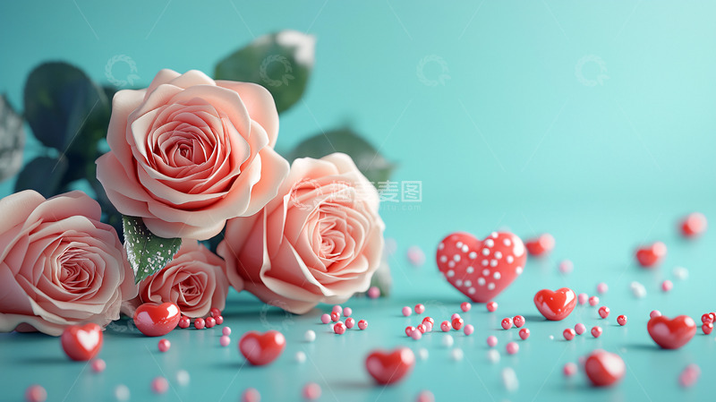 高清大图下载【趣麦麦图】粉色玫瑰花束