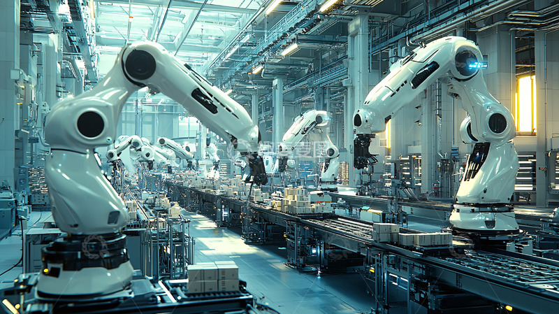 高清大图下载【趣麦麦图】自动化工厂流水线