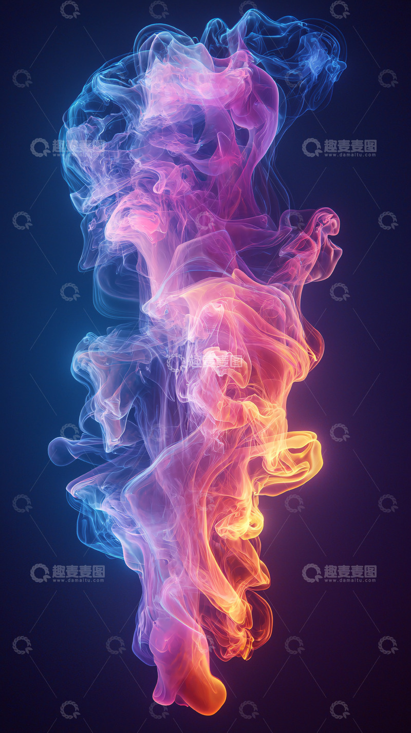 高清大图下载【趣麦麦图】彩色烟雾背景