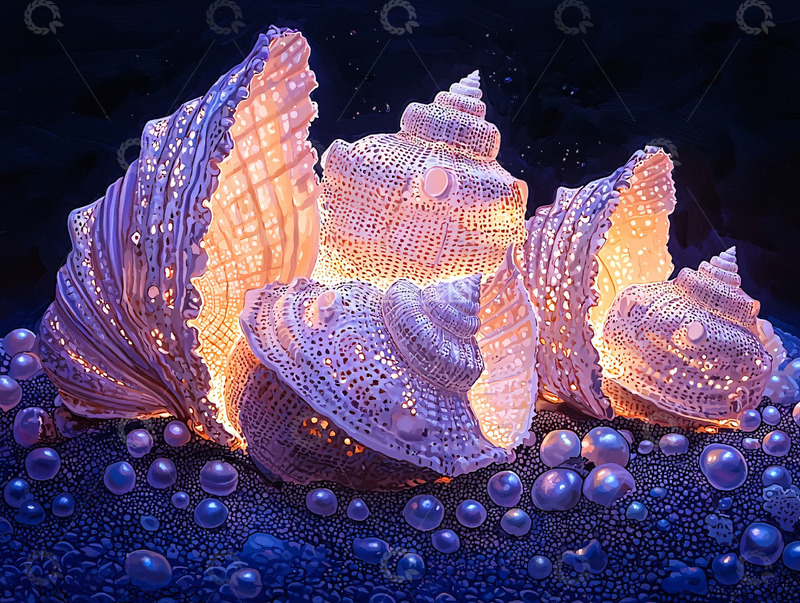 高清大图下载【趣麦麦图】发光的贝壳
