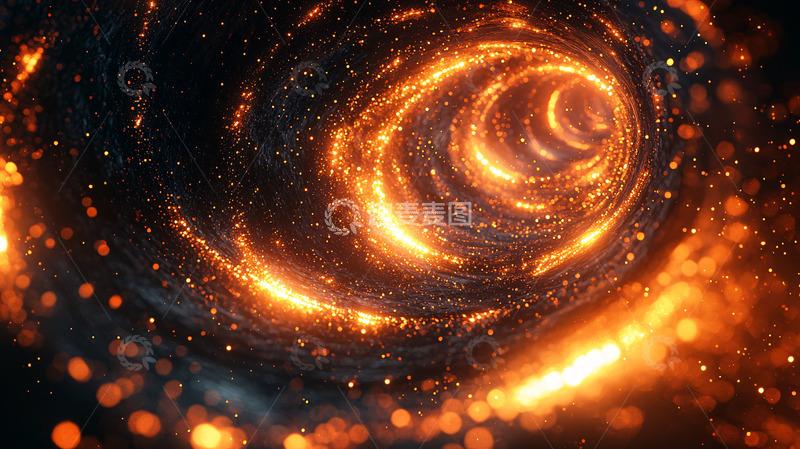 高清大图下载【趣麦麦图】火焰漩涡的抽象隧道
