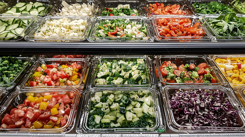 高清大图下载【趣麦麦图】超市冷柜蔬菜沙拉