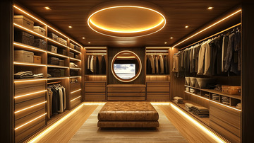 高端奢华衣帽间