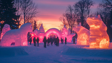 冰雕艺术夜景