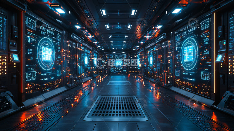 高清大图下载【趣麦麦图】科技感十足的未来控制室