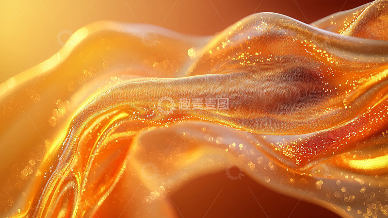 高清大图下载【趣麦麦图】流动的金色液体