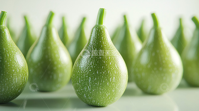 高清大图下载【趣麦麦图】排列整齐的青绿色葫芦