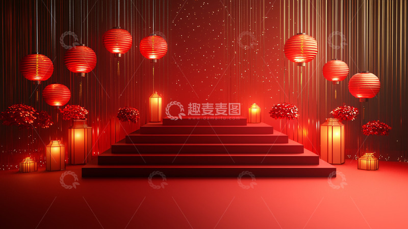 高清大图下载【趣麦麦图】红毯阶梯背景