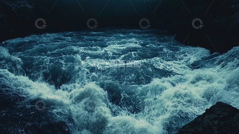 高清大图下载【趣麦麦图】湍急河流