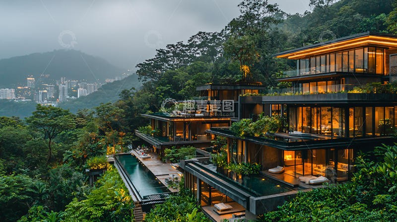高清大图下载【趣麦麦图】山顶豪宅