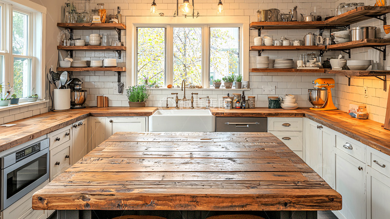 高清大图下载【趣麦麦图】乡村风格厨房