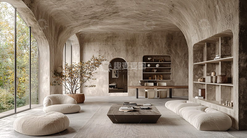 高清大图下载【趣麦麦图】极简侘寂风室内设计