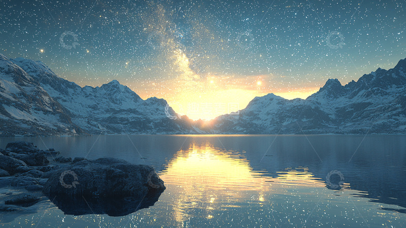 高清大图下载【趣麦麦图】雪山日出38