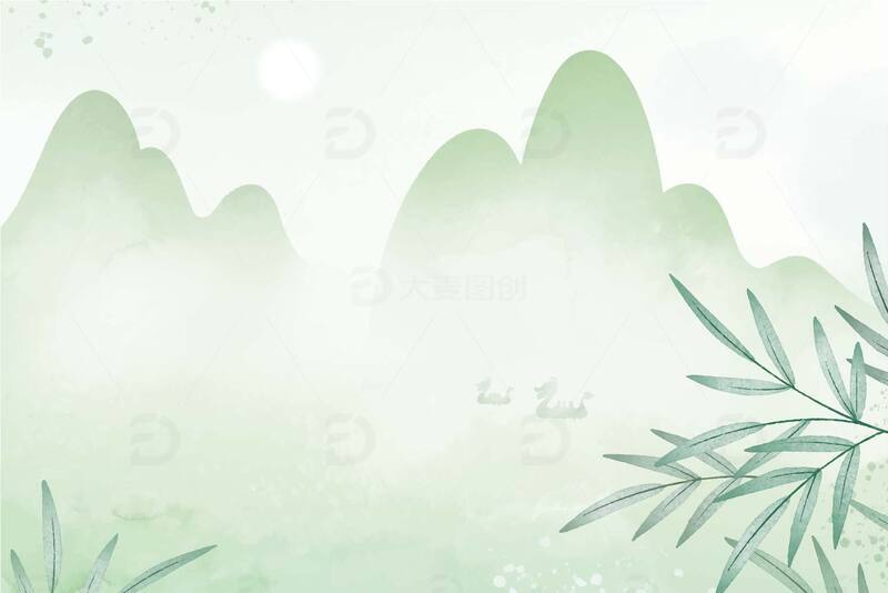 源文件下载【趣麦麦图】古风端午清明节日插画素材背景