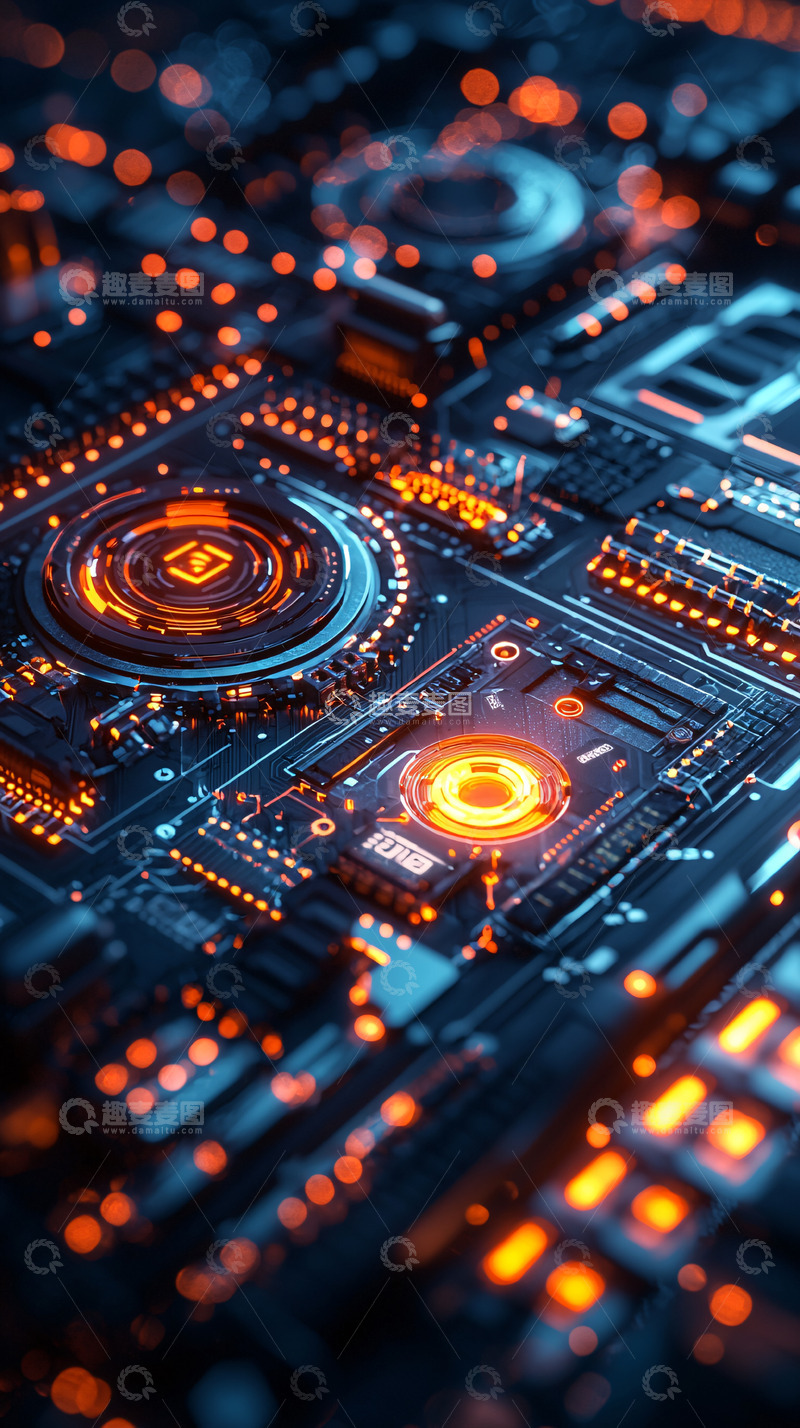高清大图下载【趣麦麦图】未来科技感电路板