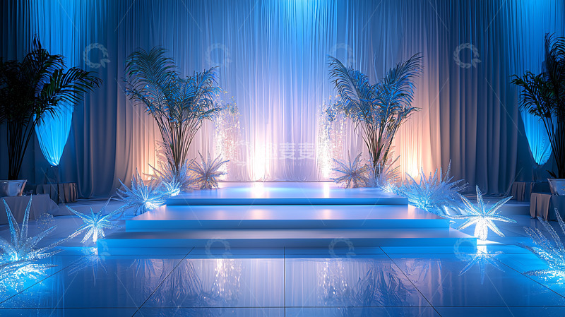 高清大图下载【趣麦麦图】蓝色梦幻舞台