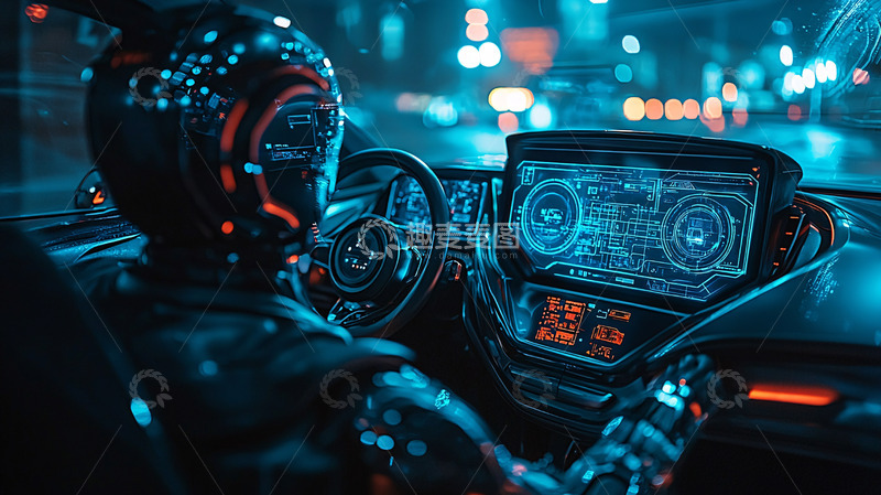 高清大图下载【趣麦麦图】未来汽车驾驶舱