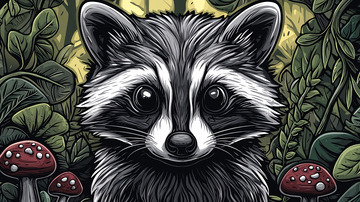 森林里的小浣熊