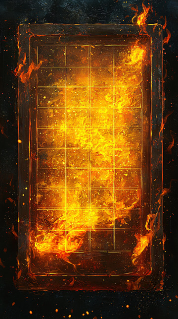 火焰燃烧的窗口