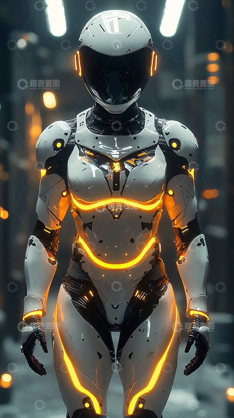 高清大图下载【趣麦麦图】科幻女机器人