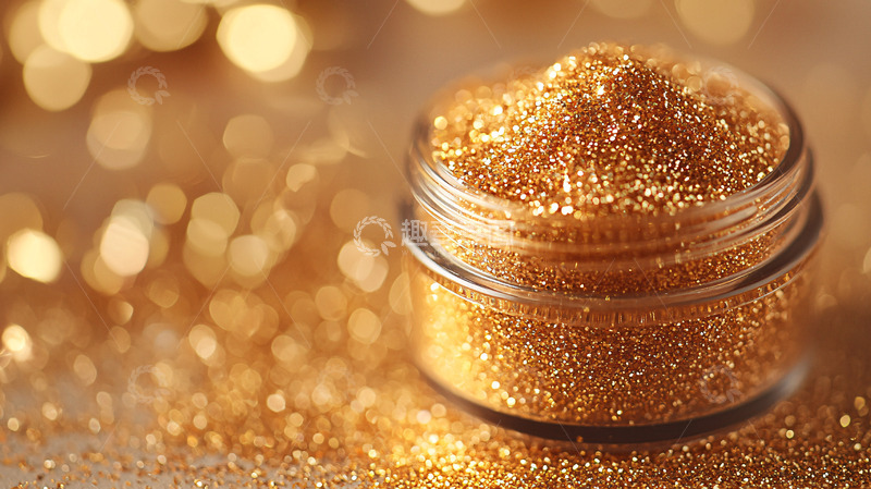 高清大图下载【趣麦麦图】-金色闪粉