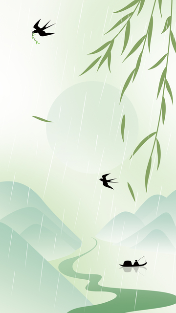 踏青,春雨,清明,春天,雨水,燕子