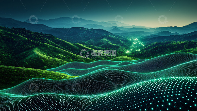 高清大图下载【趣麦麦图】绿色山脉