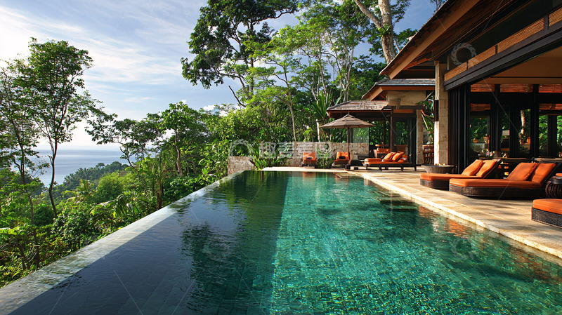高清大图下载【趣麦麦图】海景别墅无边泳池