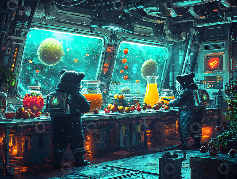 高清大图下载【趣麦麦图】太空熊