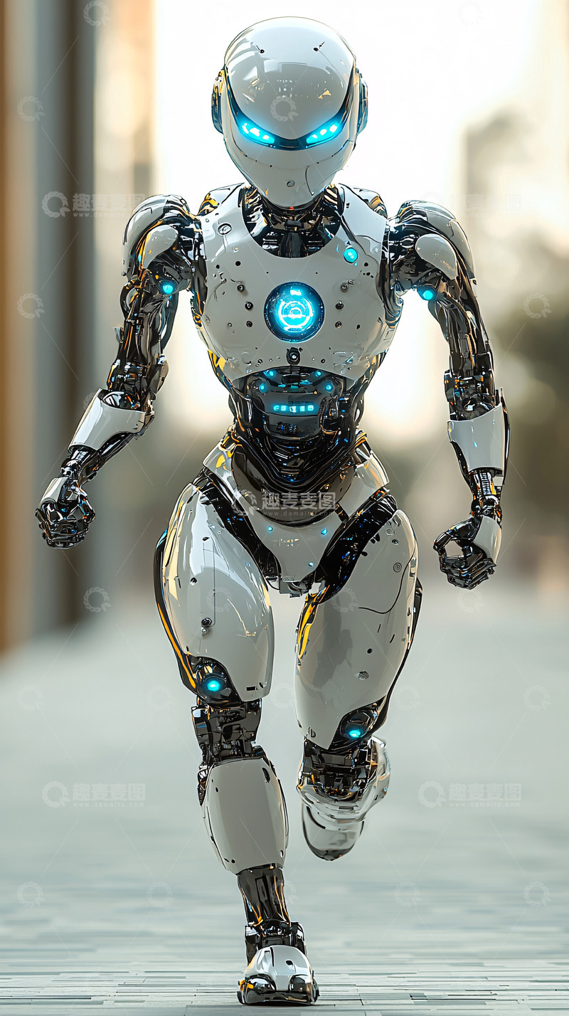 高清大图下载【趣麦麦图】未来科技感女性机器人