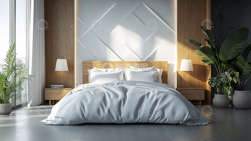 高清大图下载【趣麦麦图】现代简约卧室14
