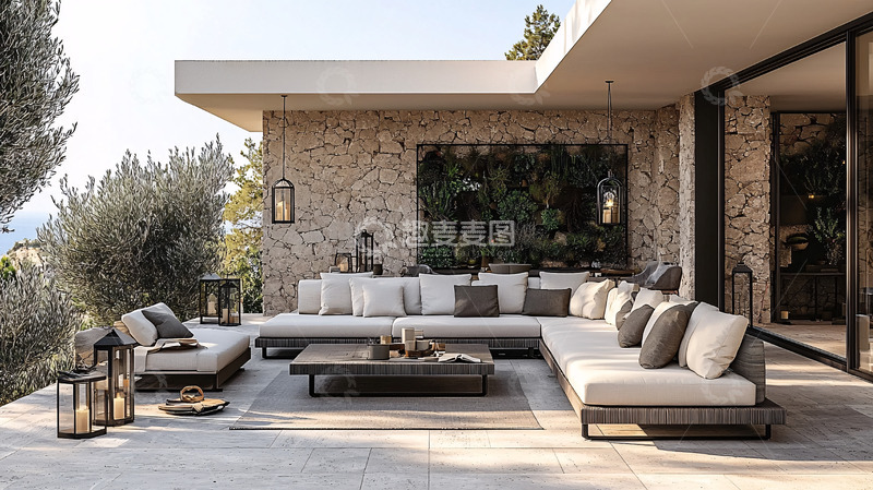 高清大图下载【趣麦麦图】现代户外休闲家具