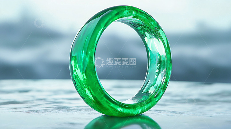 高清大图下载【趣麦麦图】翡翠绿树脂戒指