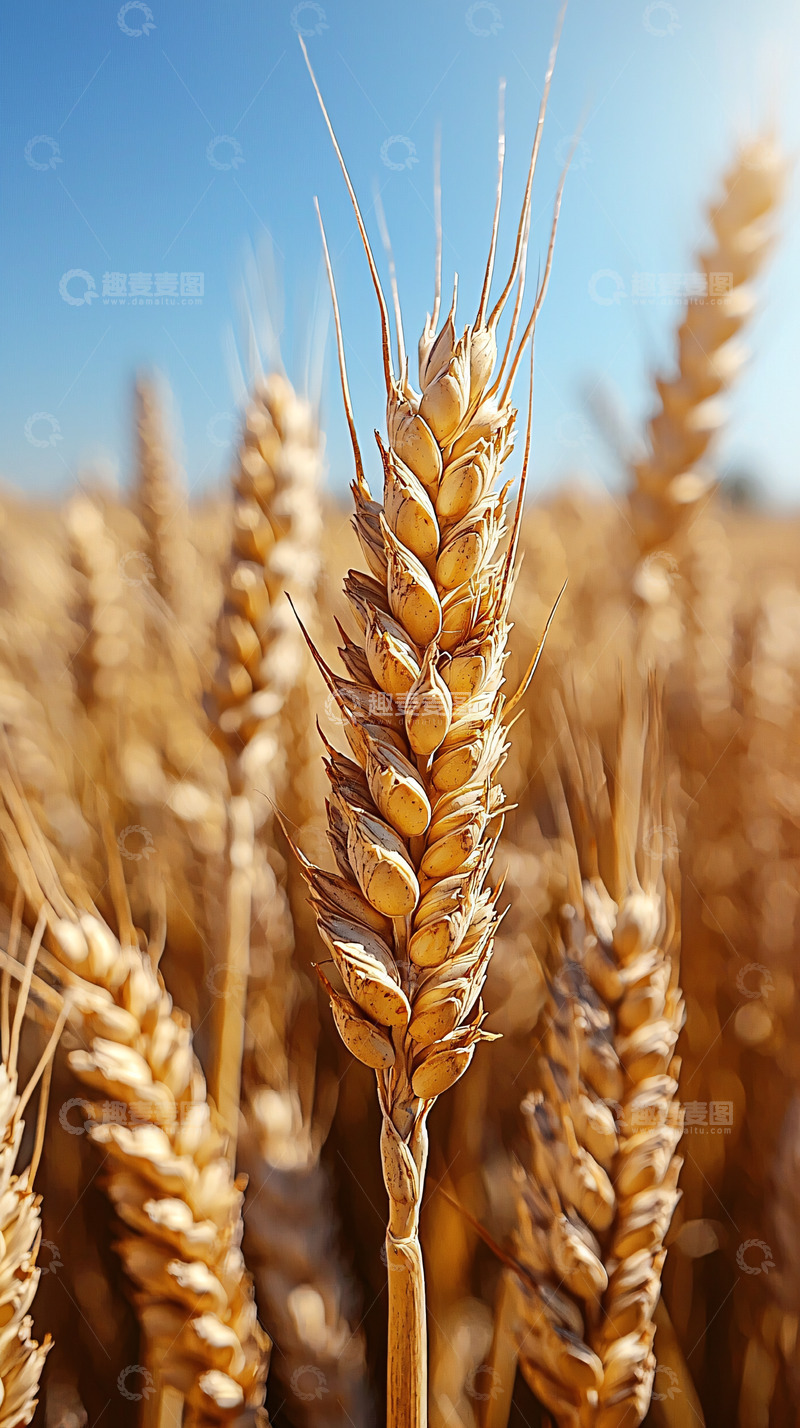 高清大图下载【趣麦麦图】成熟麦穗特写