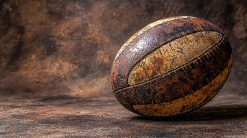 旧皮革橄榄球
