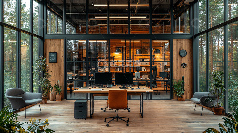 高清大图下载【趣麦麦图】现代玻璃办公室