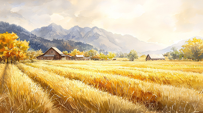 高清大图下载【趣麦麦图】秋日田园风光19