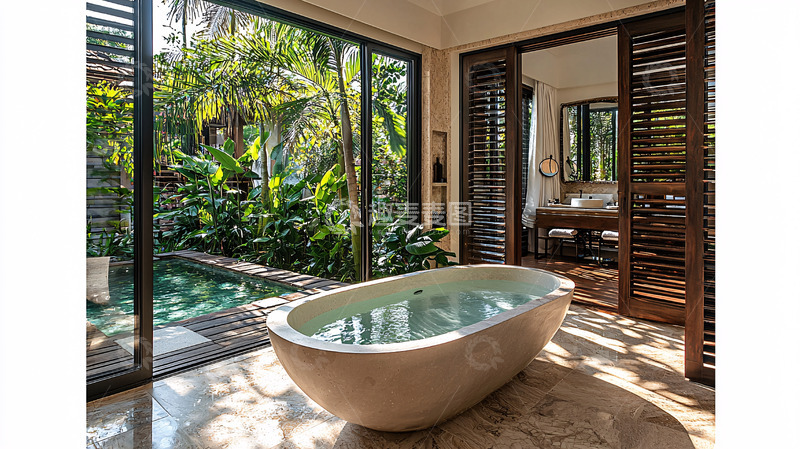 高清大图下载【趣麦麦图】酒店浴缸