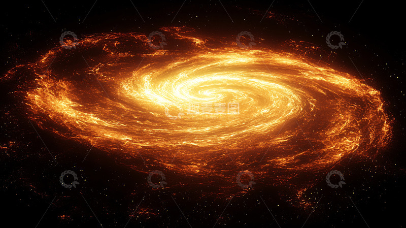 高清大图下载【趣麦麦图】螺旋星系中心火焰漩涡