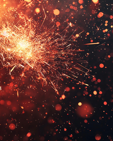 燃放的火花