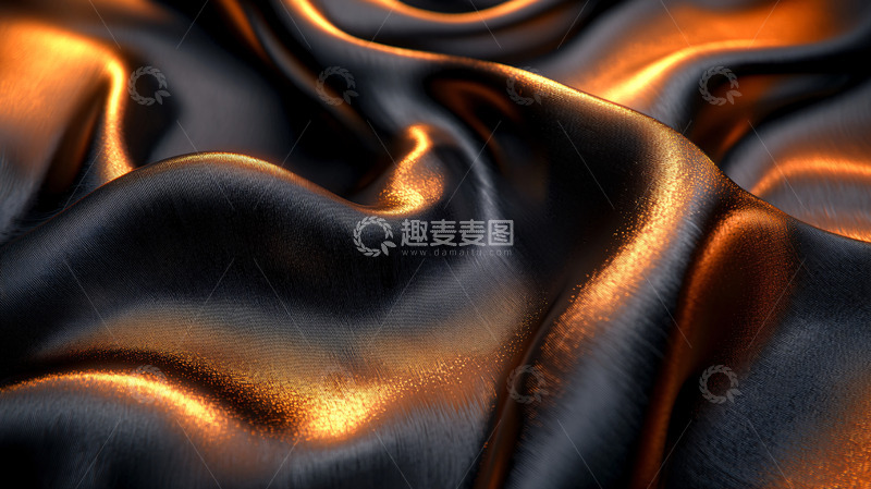 高清大图下载【趣麦麦图】黑色丝绸质感