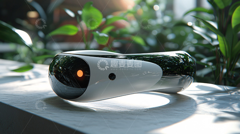 高清大图下载【趣麦麦图】科技感十足的椭圆形智能设备