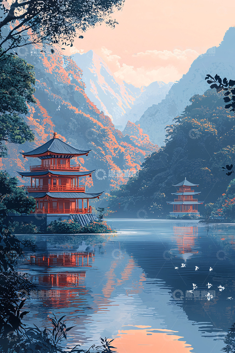 高清大图下载【趣麦麦图】山水画