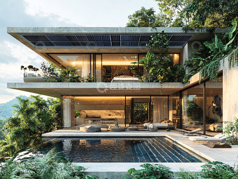 高清大图下载【趣麦麦图】现代风格山林别墅